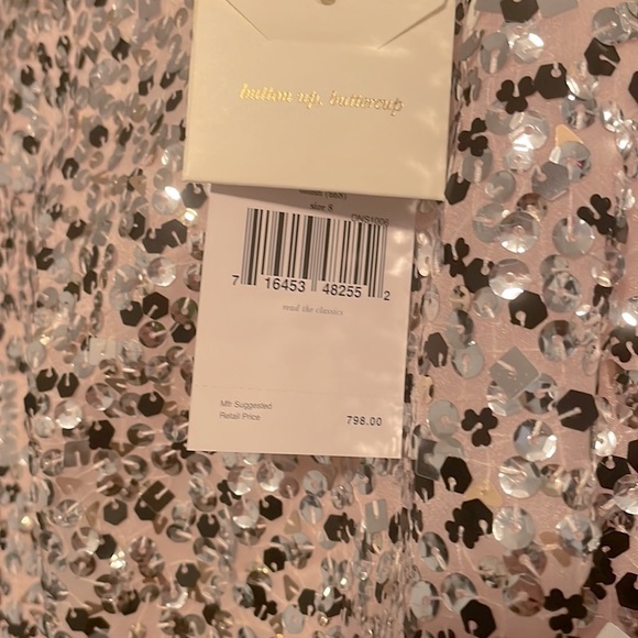 NWT Kate Spade Blush Pink Sequin Fit & Flare Dress - Picture 9 of 9